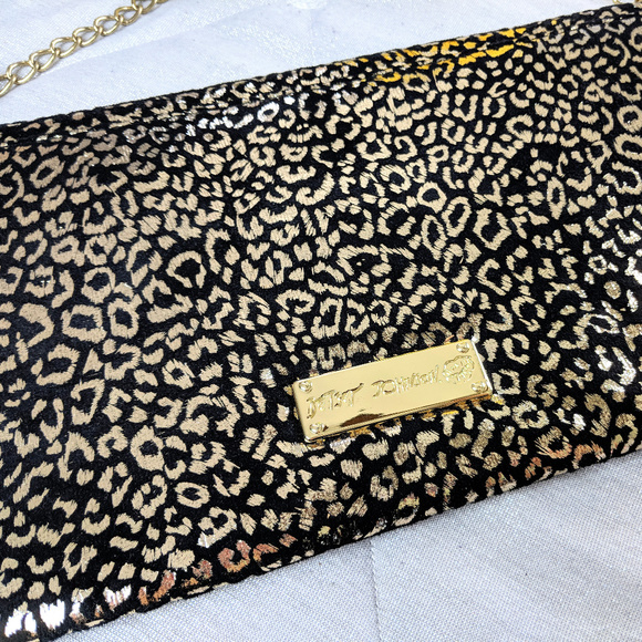 🆕 BETSEY JOHNSON Cheetah Zafari Envelope Clutch - Picture 5 of 6